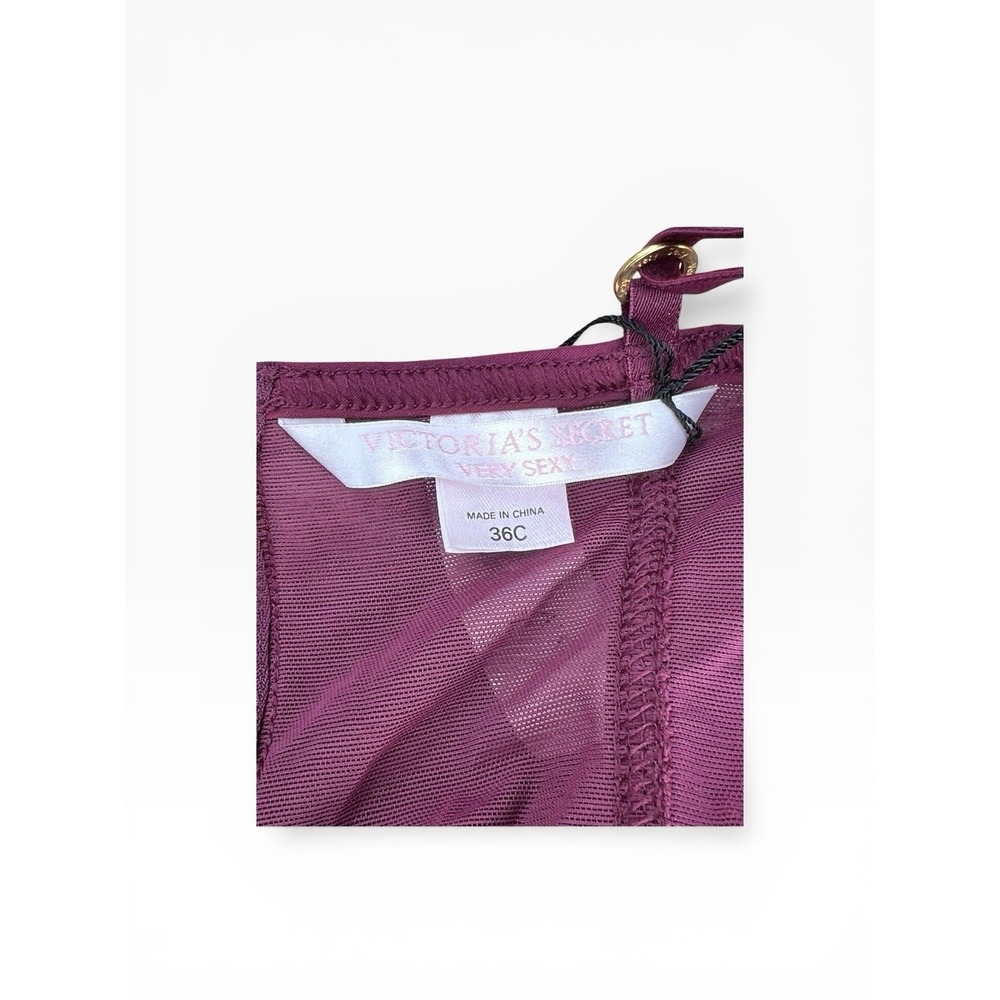Victoria's Secret NWT Very Sexy Dress Slip Lace Shapewear Garter Burgundy Corset - Picture 6 of 9